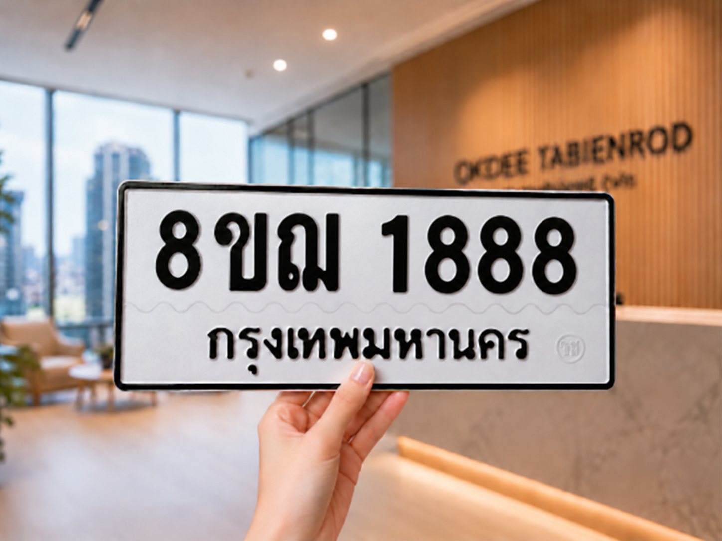 ภาพนำเสนอทะเบียน 8ขฌ 1888 กรุงเทพมหานคร ฉากสำนักงาน OKDEE